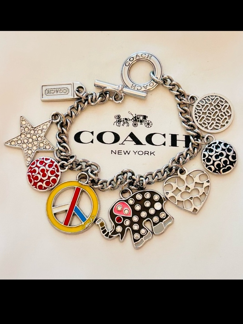 RARE VINTAGE Coach 90's Charm Bracelet
